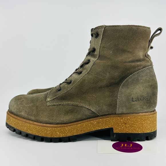 Taos Women's Main Street Smoke Rugged Leather Comfort Boots Size 39 EU/ 8-8.5 US - Picture 5 of 11